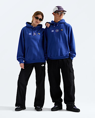 Unisex Explorer Badges Relaxed HoodieGraphic TNF Bold Blue Main