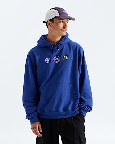 Unisex Explorer Badges Relaxed HoodieGraphic TNF Bold Blue HERO2