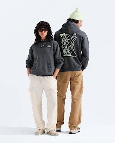 Unisex NSE Slopes Relaxed HoodieGraphic TNF Anthracite Grey HERO