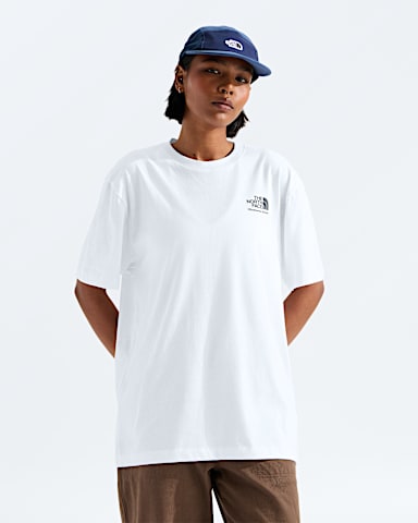 Unisex OG Store Relaxed ShortSleeve TeeGraphic TNF TNF White HERO3