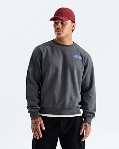 Mens Retro Trail Relaxed CrewGraphic TNF Anthracite Grey BACK