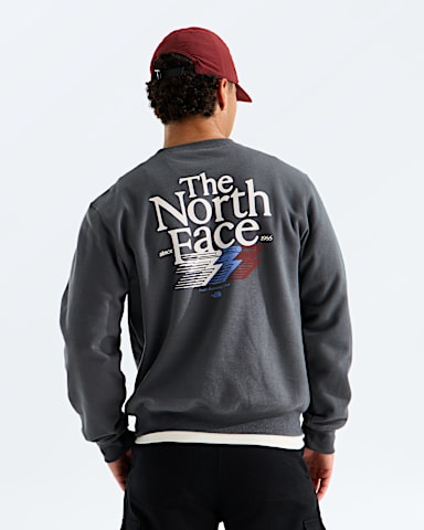 Mens Retro Trail Relaxed CrewGraphic TNF Anthracite Grey Main