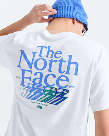 Mens Retro Trail Relaxed ShortSleeve TeeGraphic TNF TNF White HERO2