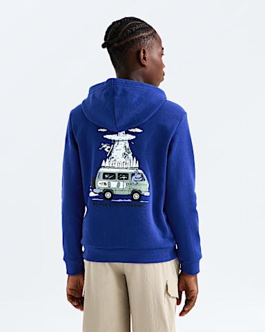 Teen Boys Outdoor Regular HoodieGraphic TNF Bold Blue Main