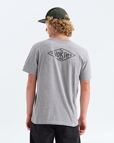 Mens Evolution TNF Diamond Regular ShortSleeve Tee TNF TNF Pale Grey Heather HERO