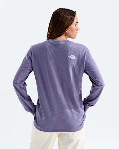 Womens Evolution TNF NSE Relaxed LongSleeve Tee TNF Grounded Plum BACK