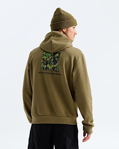 Mens Evolution Yosemite Oak Print Regular Hoodie TNF Caraway Seed Main