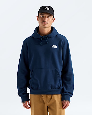 Mens Evolution Light Print Box NSE Regular Hoodie TNF Summit Navy BACK