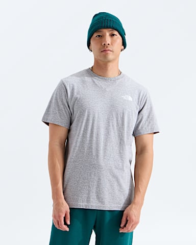 Mens Evolution Light Print Box NSE Regular ShortSleeve Tee TNF TNF Pale Grey Heather BACK