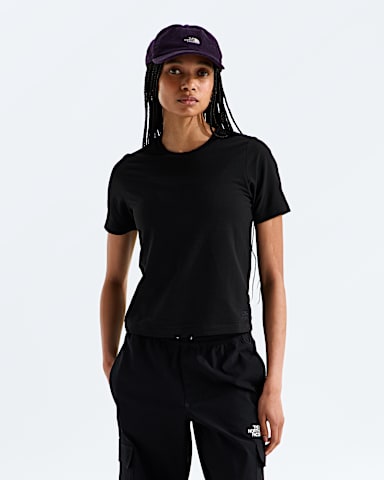 Womens Golden Ridge Ribbed Short Sleeve TNF TNF Black Main