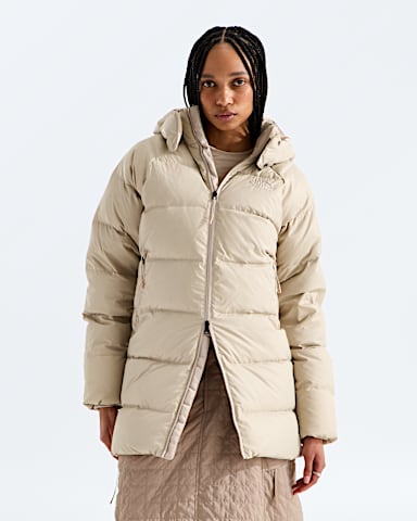 Womens Hydrenalite City Down Hooded Parka TNF Timeless Taupe Main