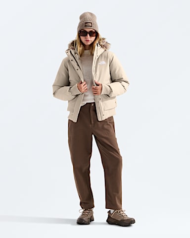 Womens Arctic Bomber TNF Timeless Taupe HERO2