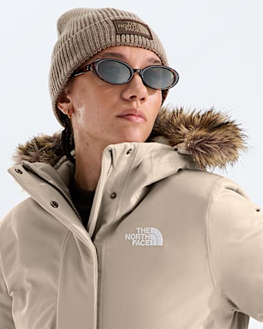Womens Arctic Parka TNF Timeless Taupe HERO2
