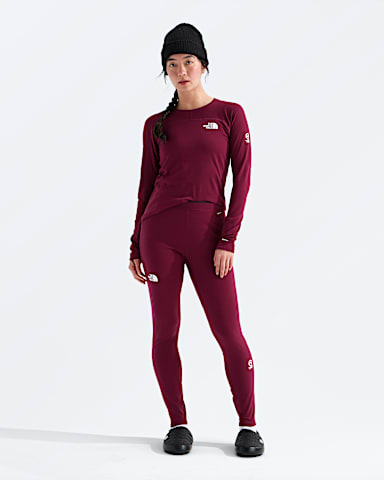 Womens Summit Series Pro Baselayer Tights TNF Burgundy Crush HERO2