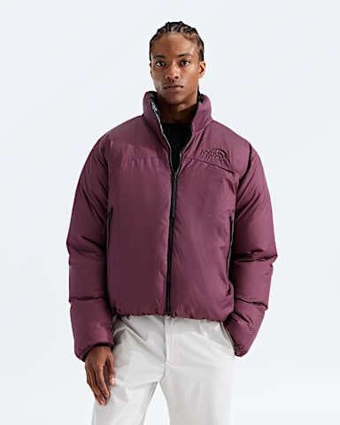 Mens Pertex Nuptse Reversible Jacket TNF Deep BurgundyTNF Black Main