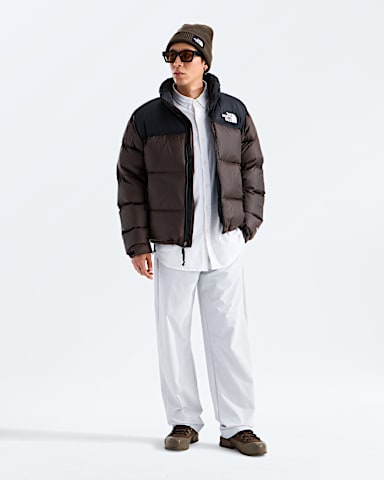 Mens 1996 Retro Nuptse Jacket TNF Dark ChestnutTNF Black HERO2
