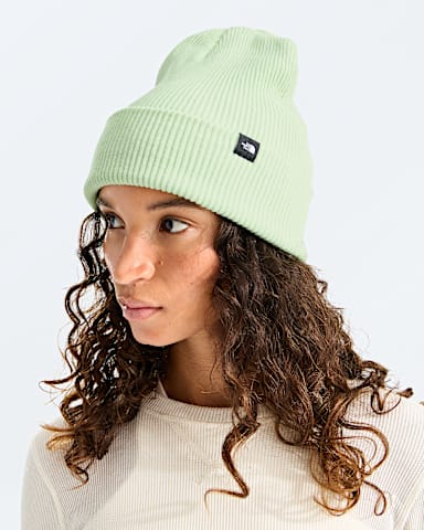 Aprs Cuff Beanie TNF Calcified Lime MODELBACK