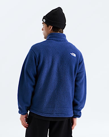 Mens TNF Fleeski Zip Pullover TNF Bold Blue BACK