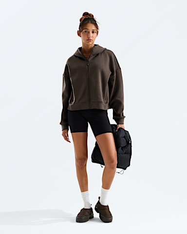 Womens Jaida Full Zip Hooded Jacket TNF Dark Chestnut HERO2