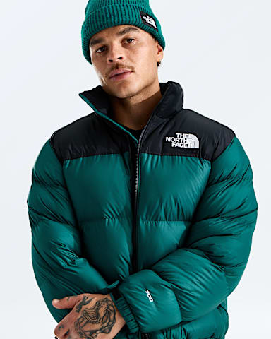 Mens 1996 Retro Nuptse Jacket TNF Pacific TealTNF Black HERO3