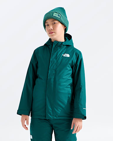 Boys Girls Snowquest Jacket TNF Pacific Teal HERO2