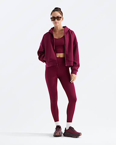 Womens Jaida FullZip Hooded Jacket TNF Burgundy Crush HERO2