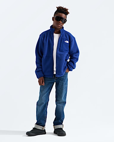Boys Yumiori Off Peak FullZip Jacket TNF Bold Blue HERO2