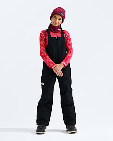 Boys Girls Freedom Insulated Bibs TNF TNF Black HERO3