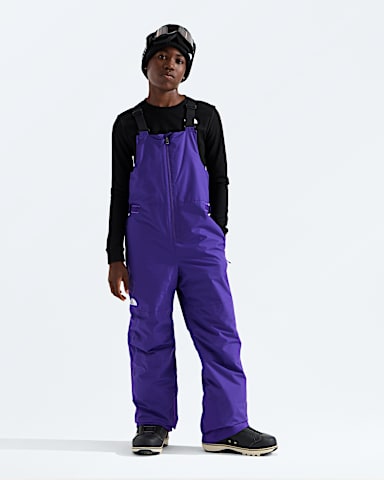 Boys Girls Freedom Insulated Bibs TNF Peak Purple HERO3