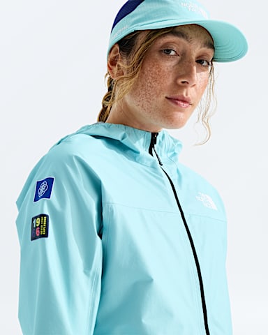 Womens Summit Series FUTURELIGHT Superior JacketGraphic TNF Canal Blue HERO3