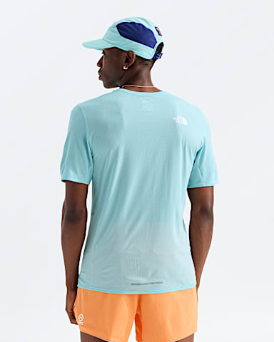 Mens Summit Series High Trail ShortSleeveGraphic TNF Canal Blue BACK