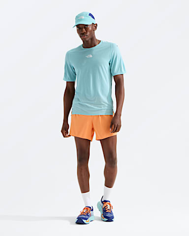 Mens Summit Series High Trail ShortSleeveGraphic TNF Canal Blue HERO2