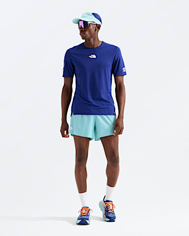 Mens Summit Series Pacesetter 5 ShortsGraphic TNF Canal Blue HERO2