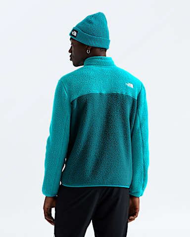 Mens Yumiori FullZip TNF Restorative Teal Pacific Teal BACK
