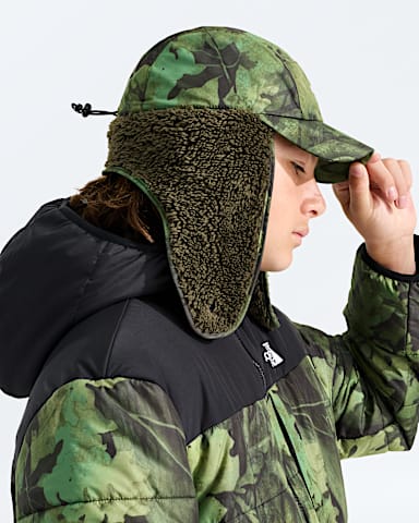 Kids Shasta Trapper TNF New Taupe Green  Yosemite Oak Print MODELBACK