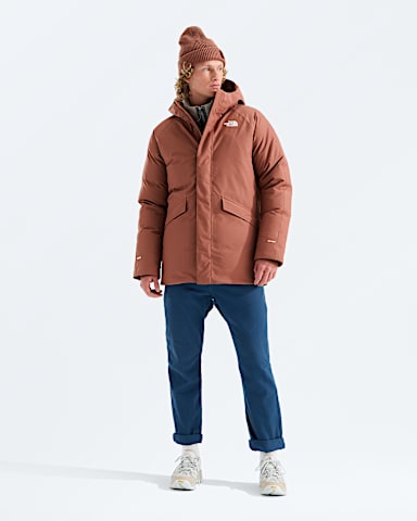 Mens Explore Farther Parka TNF Copper Silt HERO2
