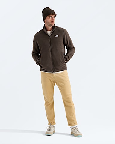 Mens Glacier Fleece Jacket TNF Dark Chestnut HERO2