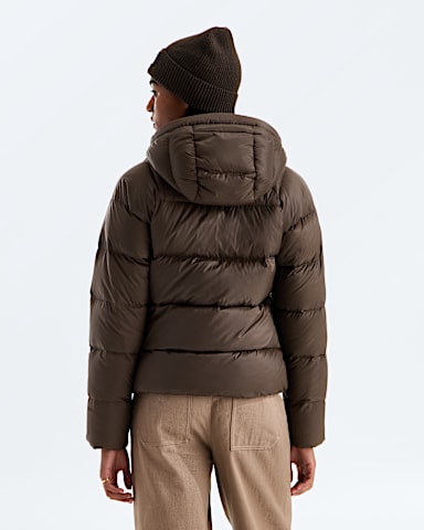Womens Hydrenalite City Down Hooded Jacket TNF Dark Chestnut BACK