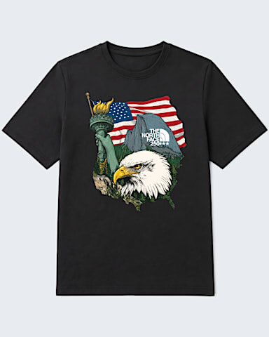 Unisex TNFUSA Relaxed Short Sleeve Tee TNF TNF Black Main