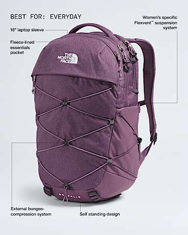 Womens Borealis Backpack 27L TNF Chroma Purple Light HeatherHushed Lavender HERO2