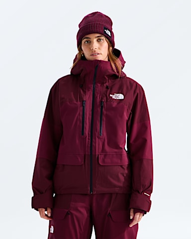 Womens Powstar Jacket TNF Burgundy Crush HERO