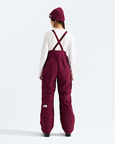 Womens Freedom Insulated Bib TNF Burgundy Crush BACK