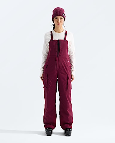 Womens Freedom Insulated Bib TNF Burgundy Crush Main