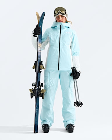 Womens Freedom Insulated Bib TNF Glacier HERO2