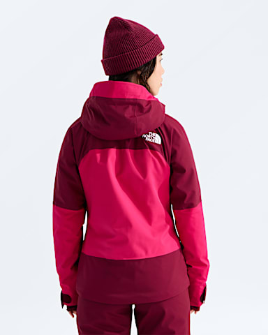 Womens Lenado Jacket TNF Lali Guran Burgundy Crush BACK