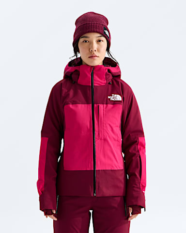 Womens Lenado Jacket TNF Lali Guran Burgundy Crush HERO