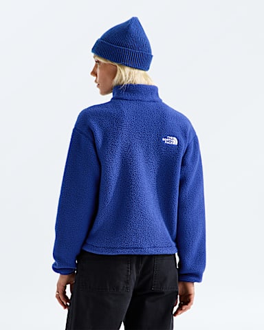 Womens TNF Fleeski Zip Pullover TNF Bold Blue BACK
