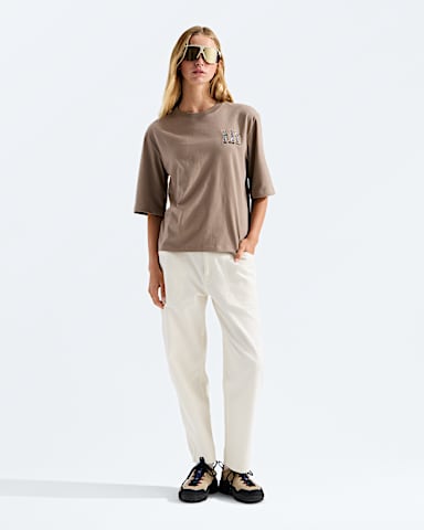 Womens Ski Embro Boxy ShortSleeve TeeGraphic TNF Garnet HERO2