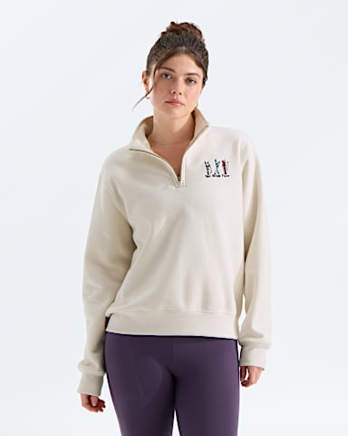 Womens Ski Embro Relaxed ZipGraphic TNF White Dune HERO