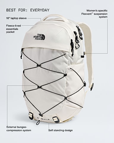 Sac  dos Borealis pour femme TNF Dune BlancheNoir TNF HERO2
